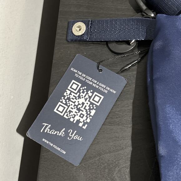 NEW WITH TAGS The Foldie Multipurpose Travel Bag - Navy Blue Lightweight Compact - Picture 5 of 12